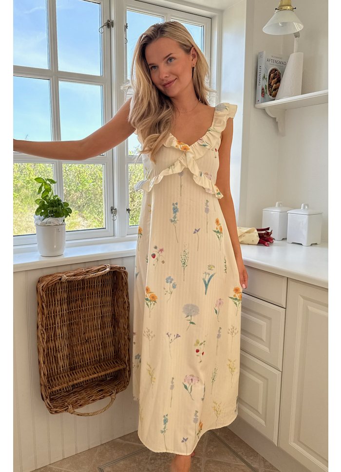 BYIC Melba Klänning off-white blommönster