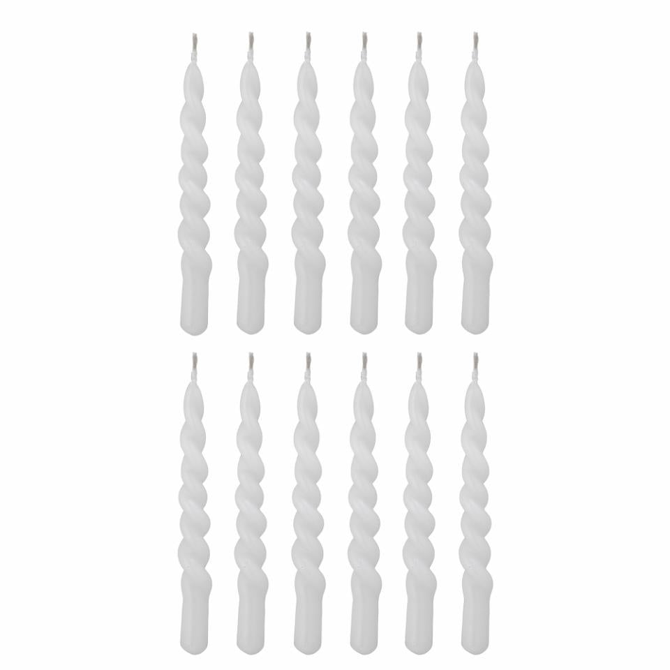 Bloomingville Twist Candles White 12-pack