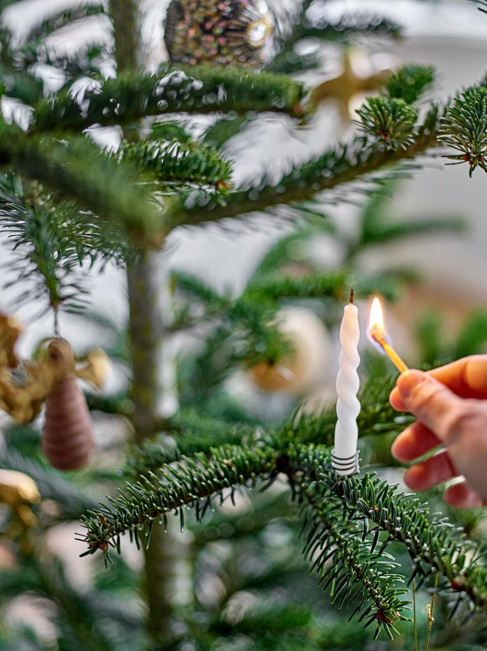 Bloomingville Twist Candles White 12-pack