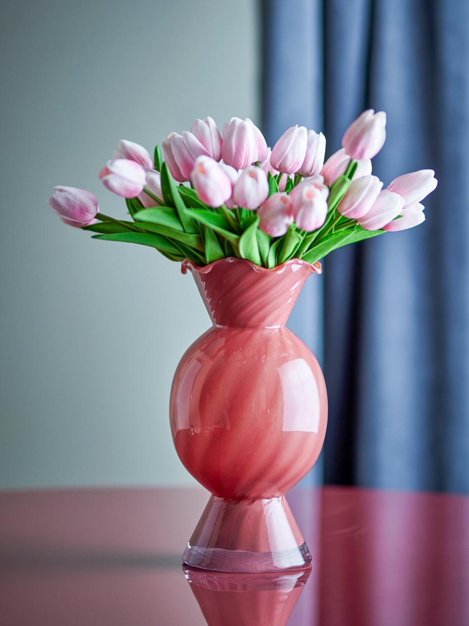 Bloomingville Rajan Vase, Rose, Glass