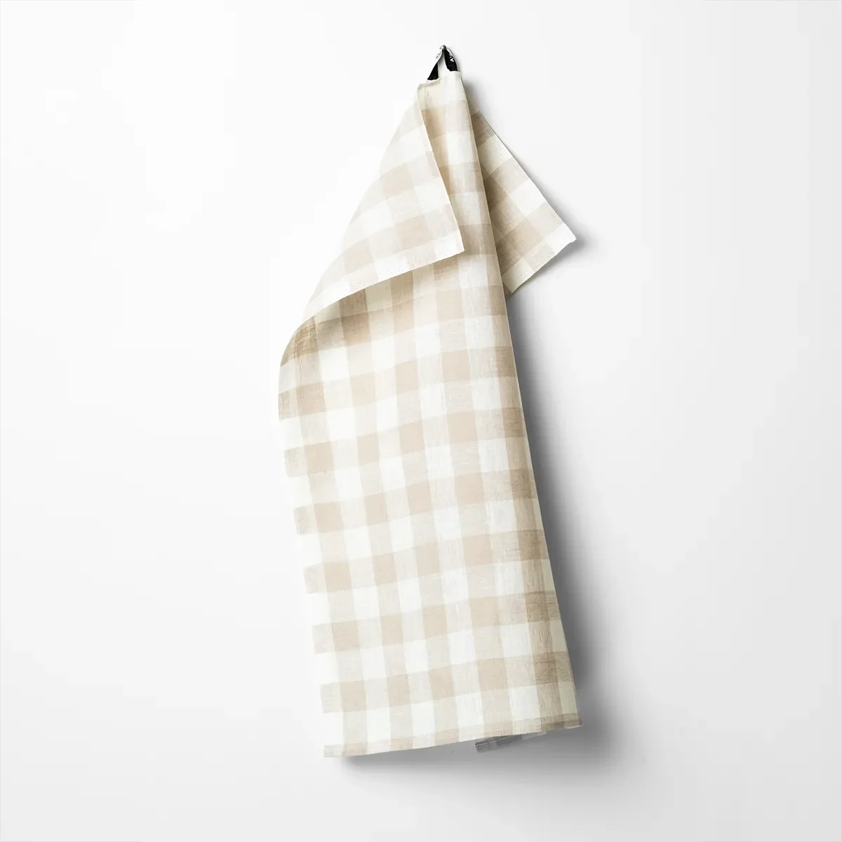 Violander Kökshandduk Gingham beige-vit
