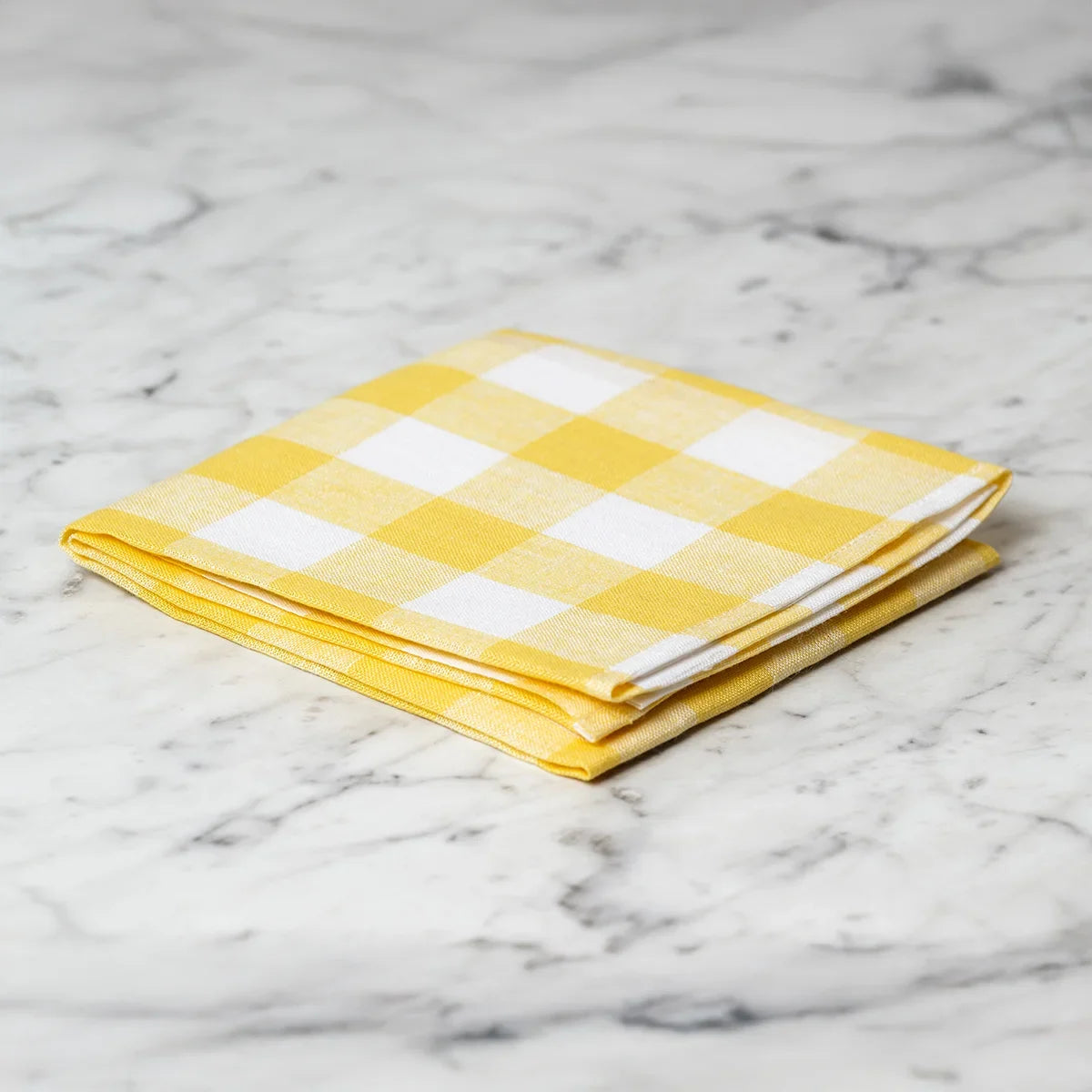 Violander Handduk Gingham gul-vit