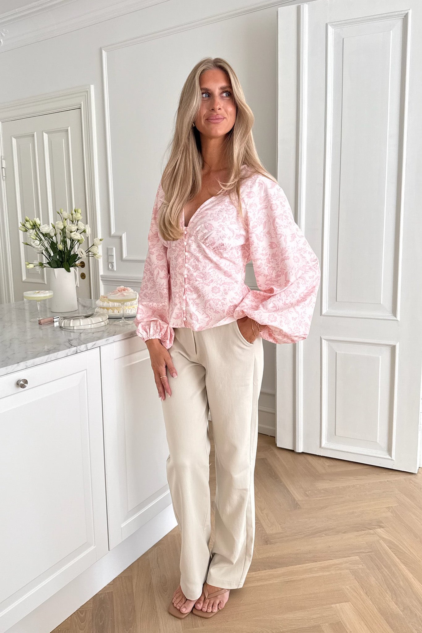 BYIC AddyIC Blus - Light Pink Floral