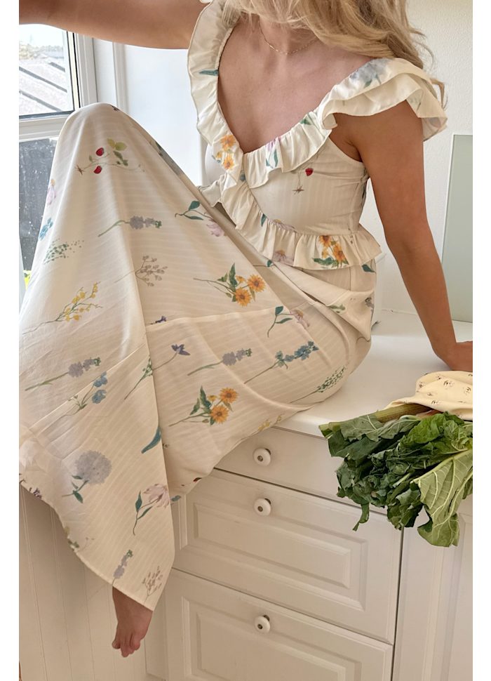 BYIC Melba Klänning off-white blommönster