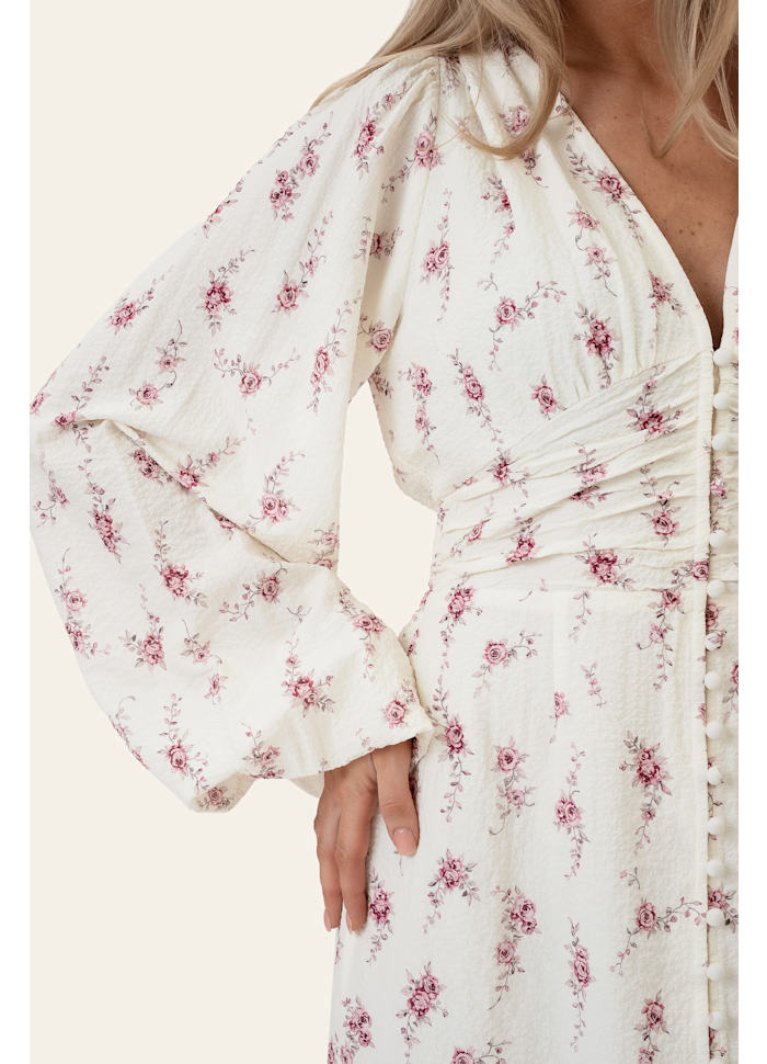 BYIC Midiklänning AdaIC - Off White Vintage Rose