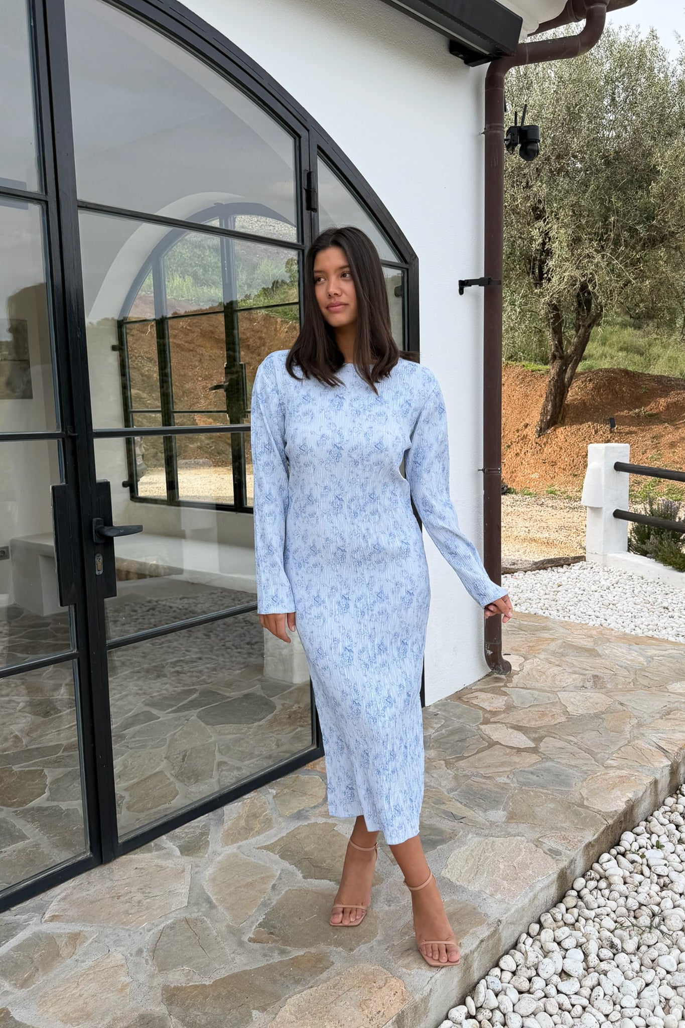 BYIC Midiklänning ODAIC - Soft Blue Blossom