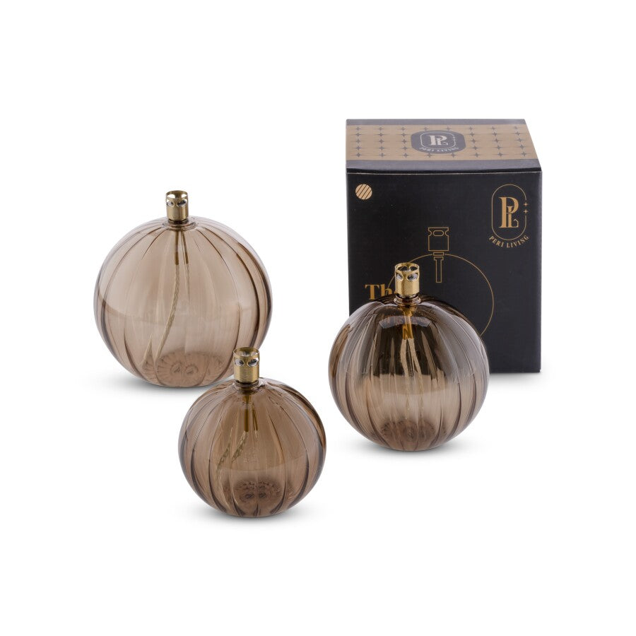 Peri Living Elegant Rund Champagne L oljelampa