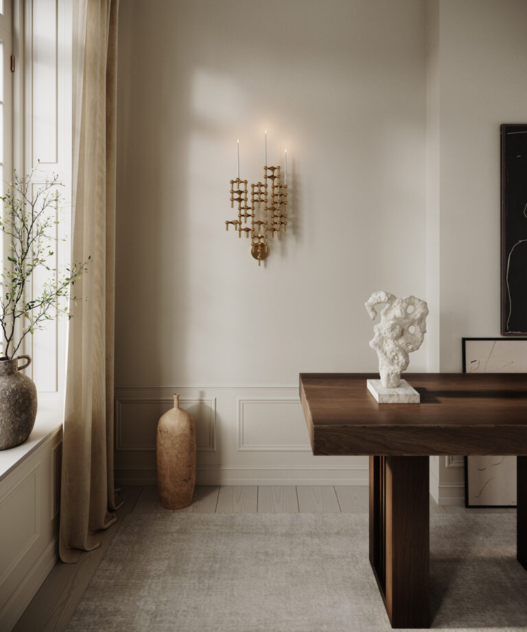 Stoff Nagel Wallhanger Brass