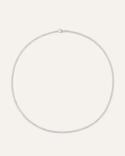 Mockberg Shiny Tennis Halsband Silver