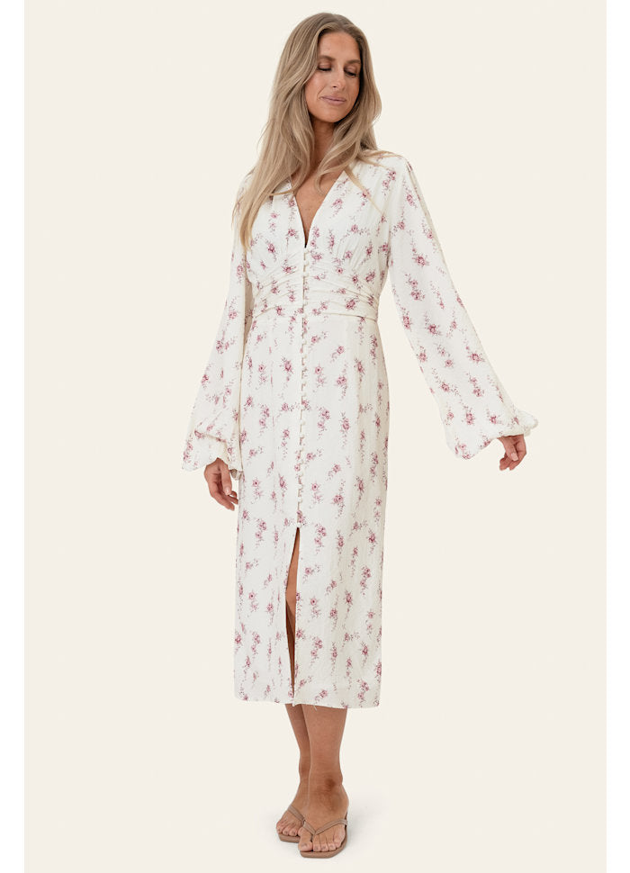 BYIC Midiklänning AdaIC - Off White Vintage Rose