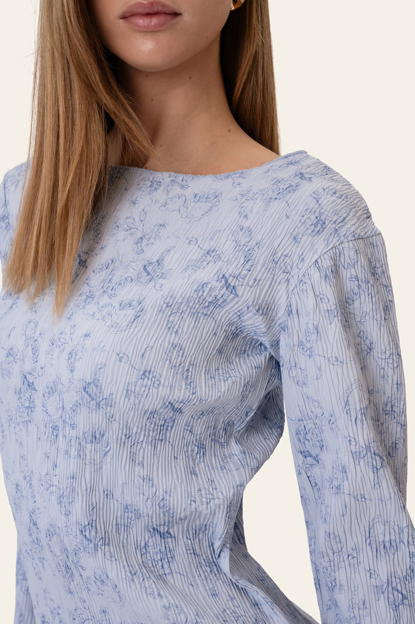BYIC Midiklänning ODAIC - Soft Blue Blossom