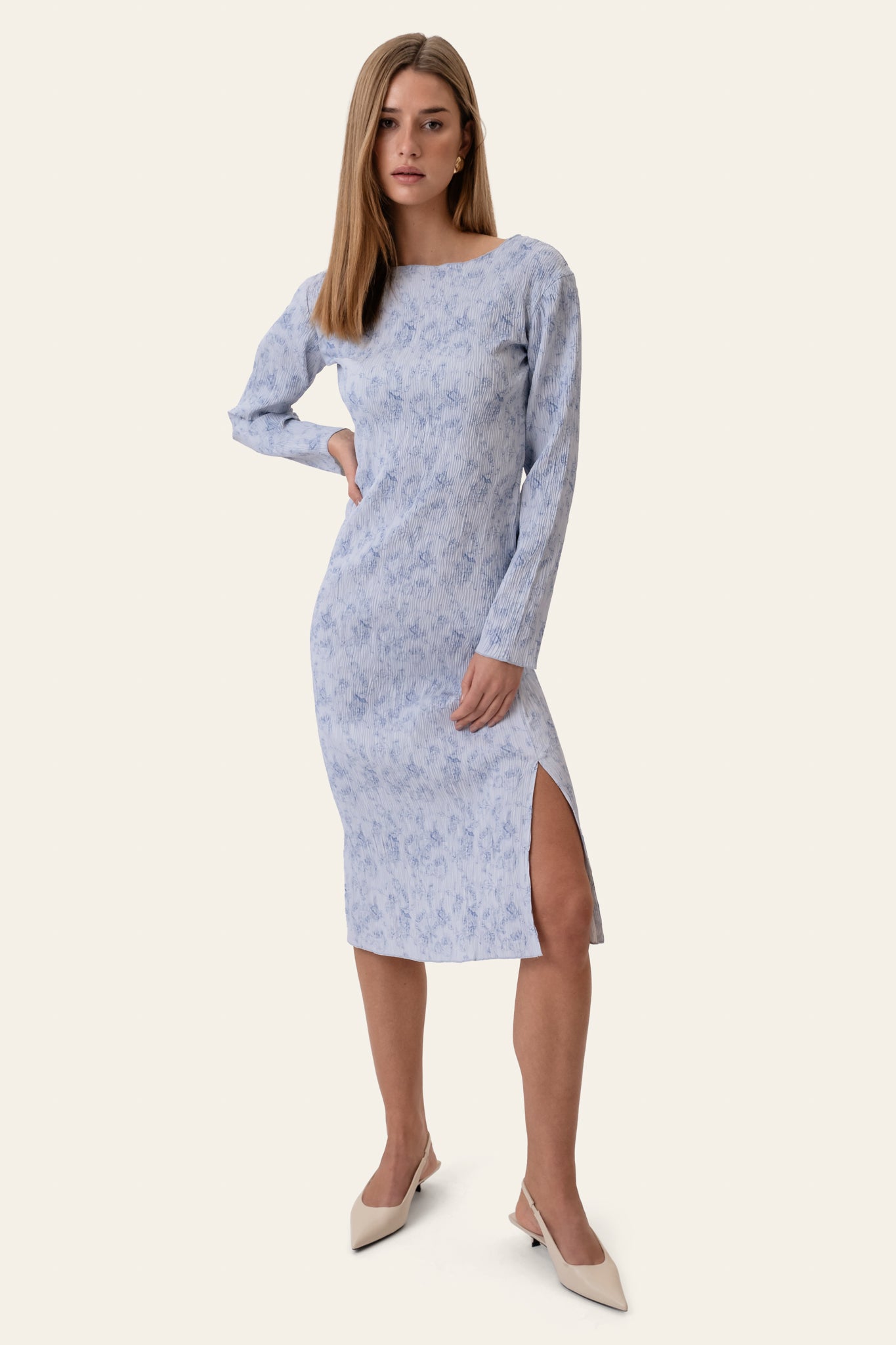 BYIC Midiklänning ODAIC - Soft Blue Blossom